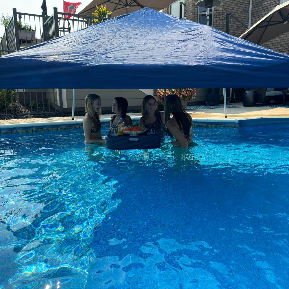 Aquasis Floating Pool Gazebo, 10x10 - Deep Navy - Image 2