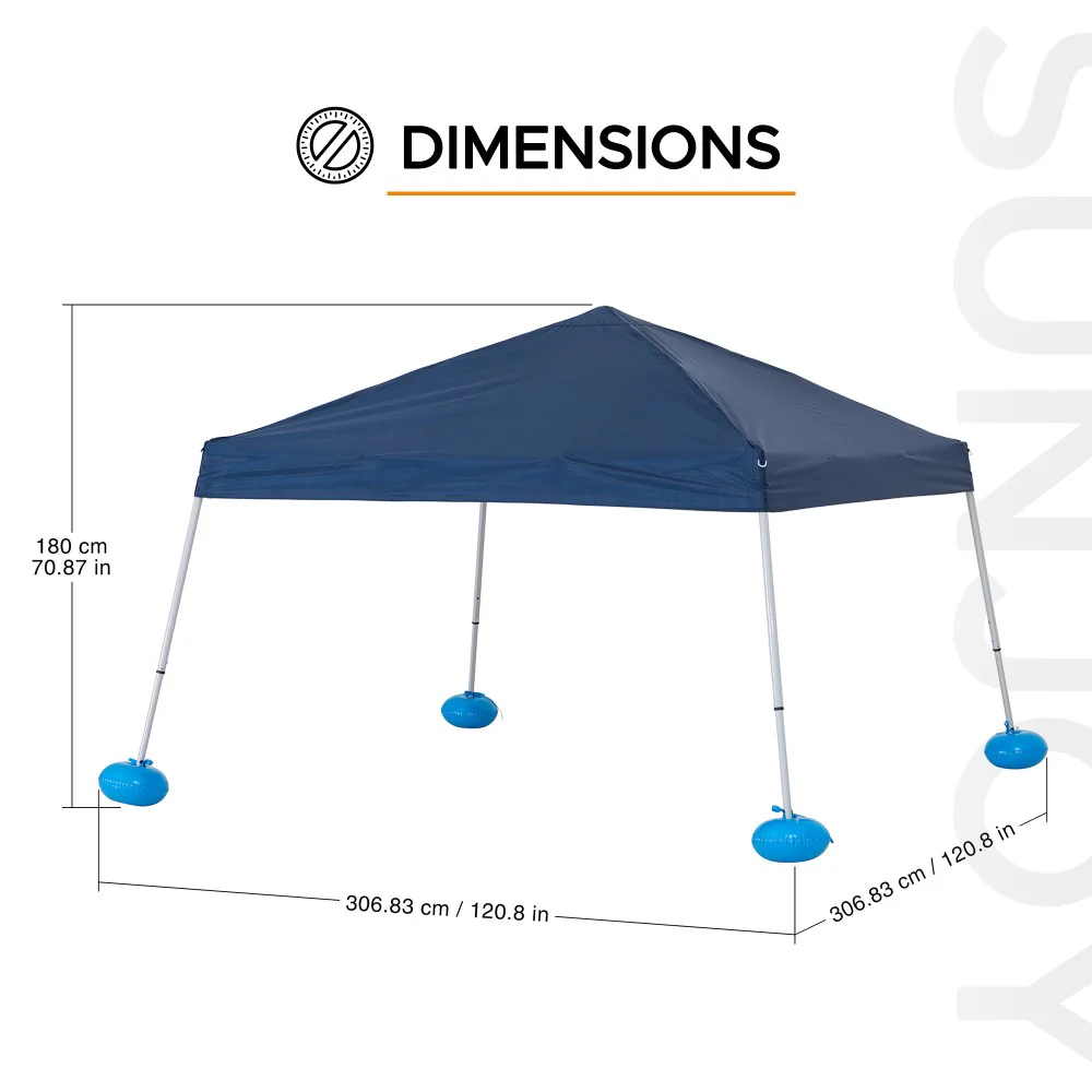 Aquasis Floating Pool Gazebo, 10x10 - Deep Navy - Image 3