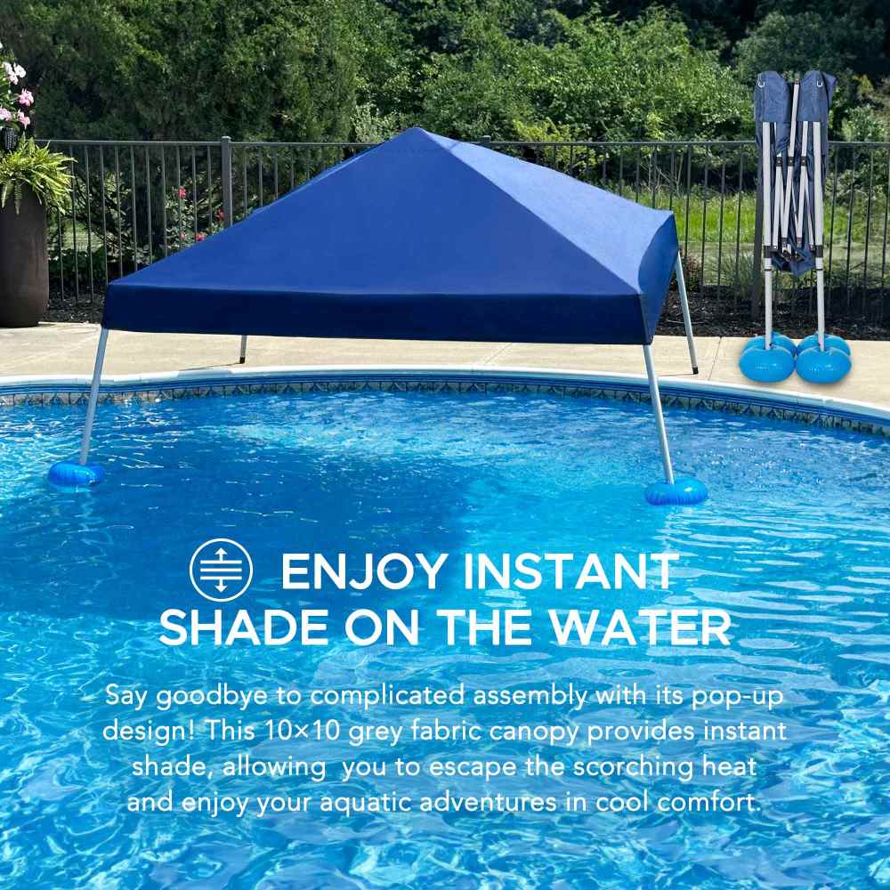 Aquasis Floating Pool Gazebo, 10x10 - Deep Navy - Image 9