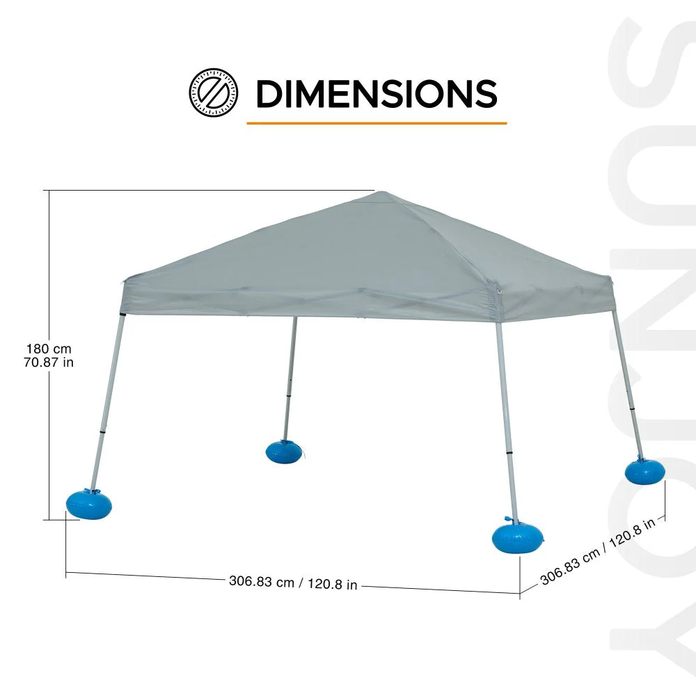 Aquasis Floating Pool Gazebo, 10x10 - Anchor Gray - Image 3