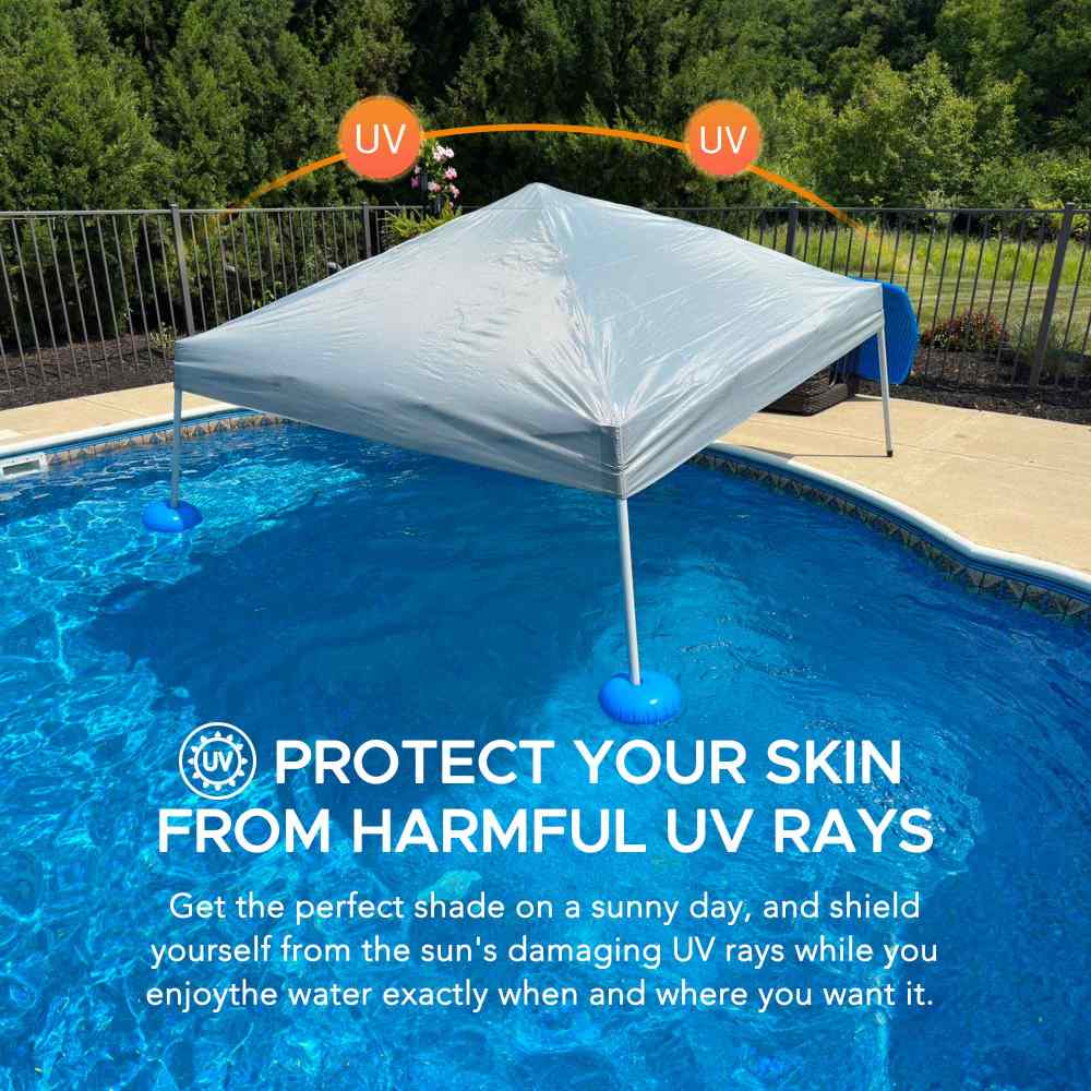 Aquasis Floating Pool Gazebo, 10x10 - Anchor Gray - Image 7