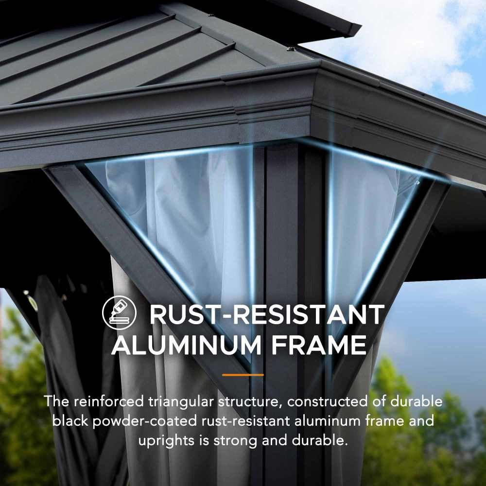 Summit Minimalist Aluminum Gazebo, 10x10 - Image 6