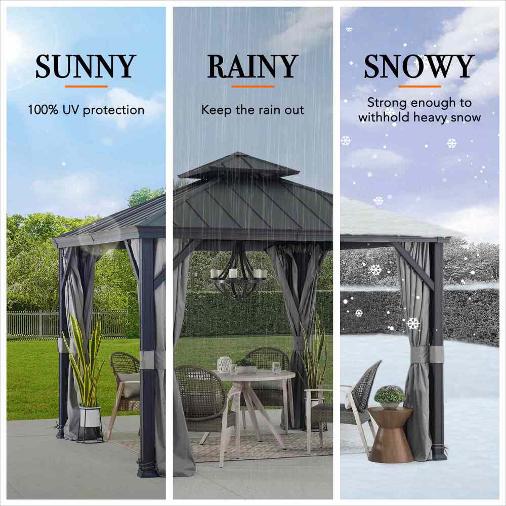 Summit Minimalist Aluminum Gazebo, 10x10 - Image 9