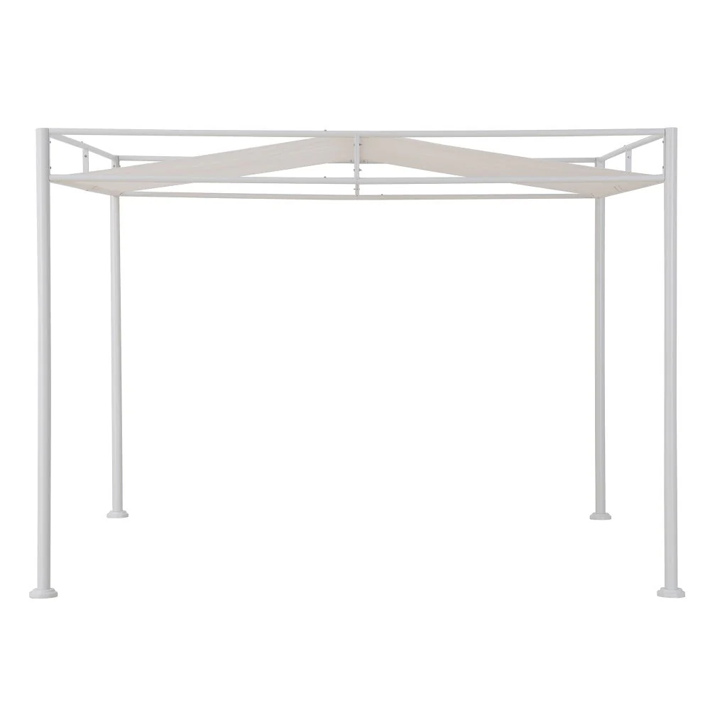 Darkeford Sling Canopy Metal Pergola 10' x 10' - White - Image 9
