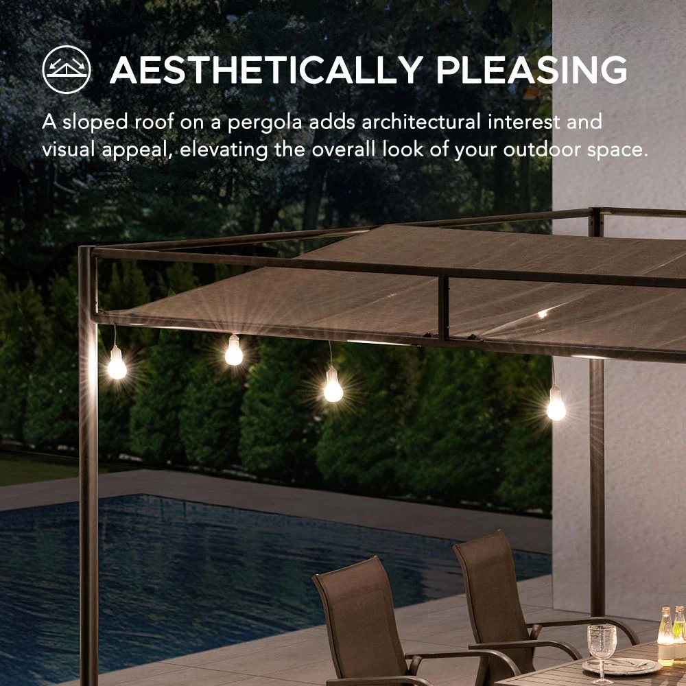 Darkeford Sling Canopy Pergola 10' x 10' - Shadow Black - Image 6