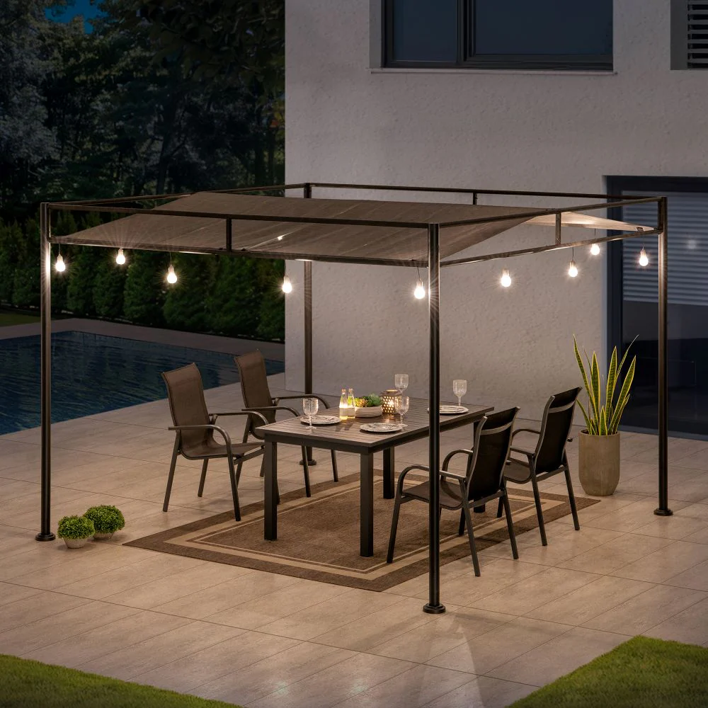 Darkeford Sling Canopy Pergola 10' x 10' - Shadow Black - Image 9