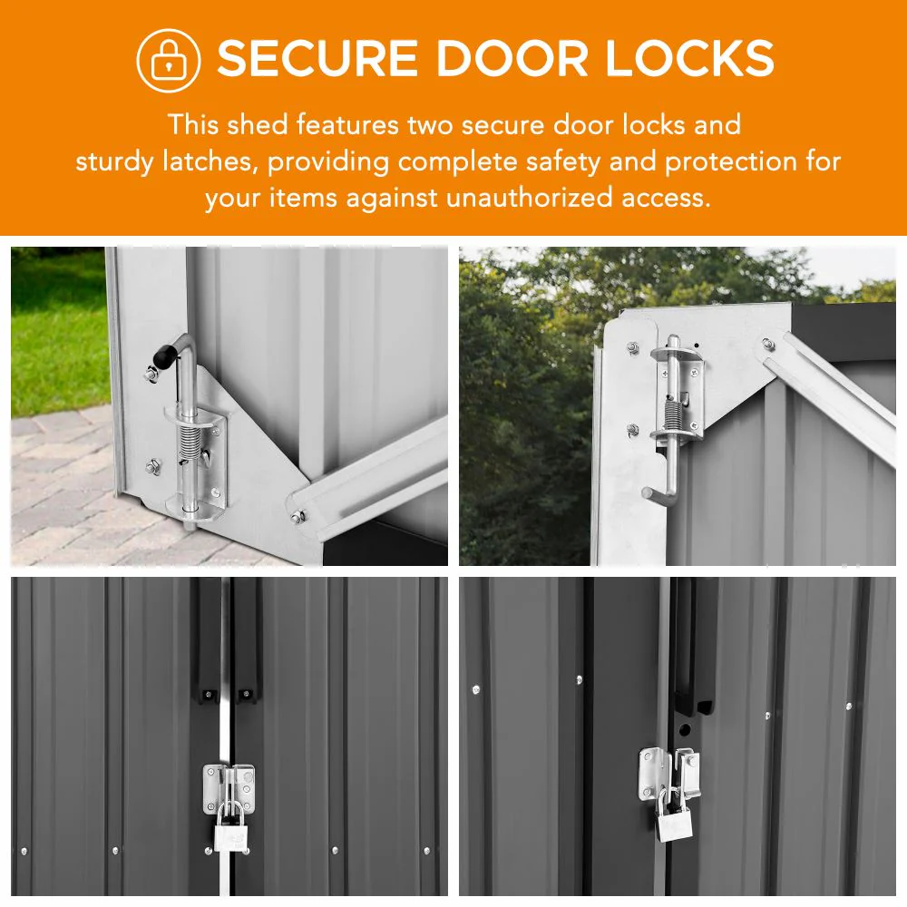 Fortress Secure Storage Shed - Dark Gray, 10x20 - Image 5