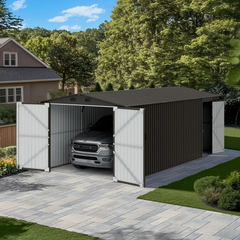 Fortress Secure Storage Shed - Light Gray, 10x20