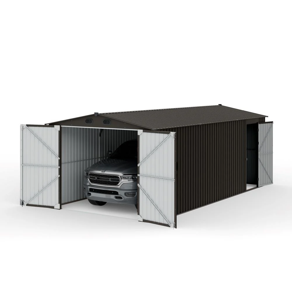 Fortress Secure Storage Shed - Light Gray, 10x20 - Image 2