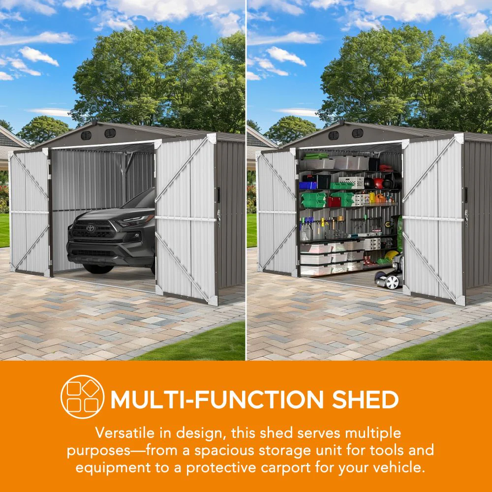 Fortress Secure Storage Shed - Light Gray, 10x20 - Image 6