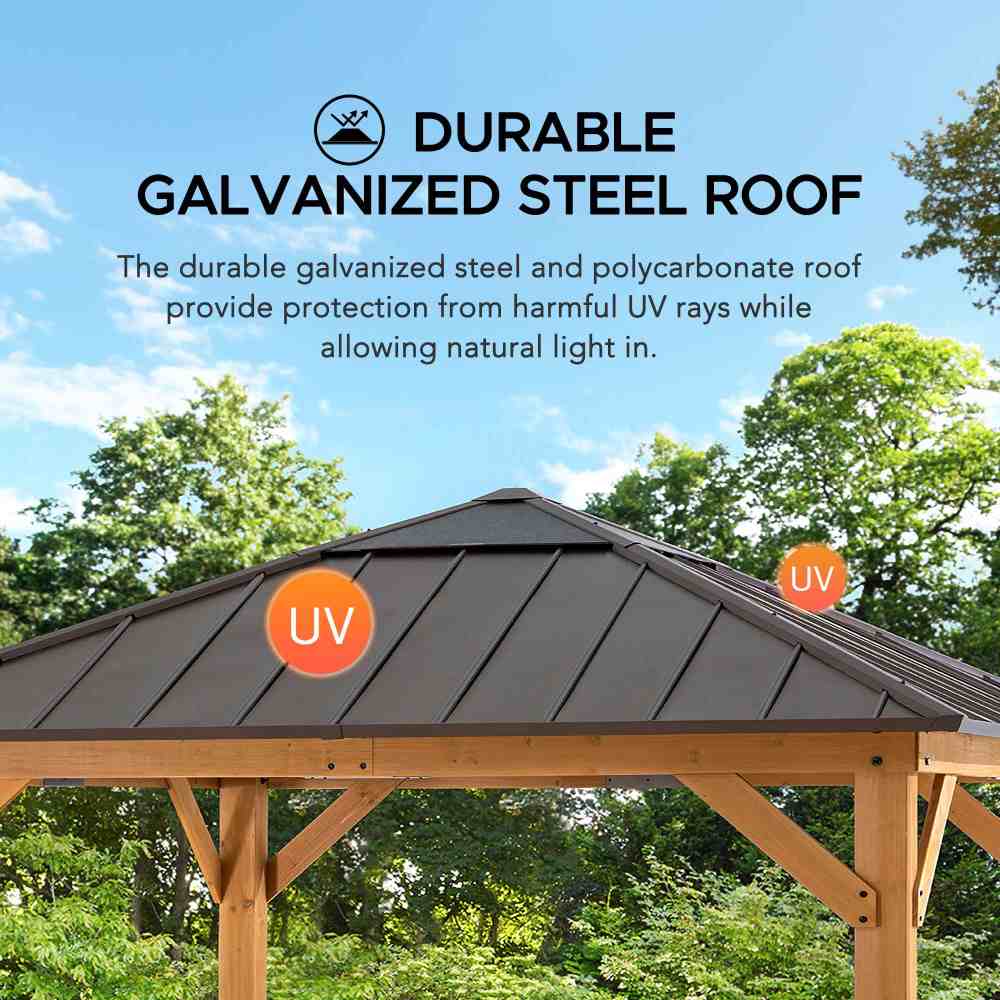 Antrim Skylight Cedar Gazebo, 11x11 - Image 7