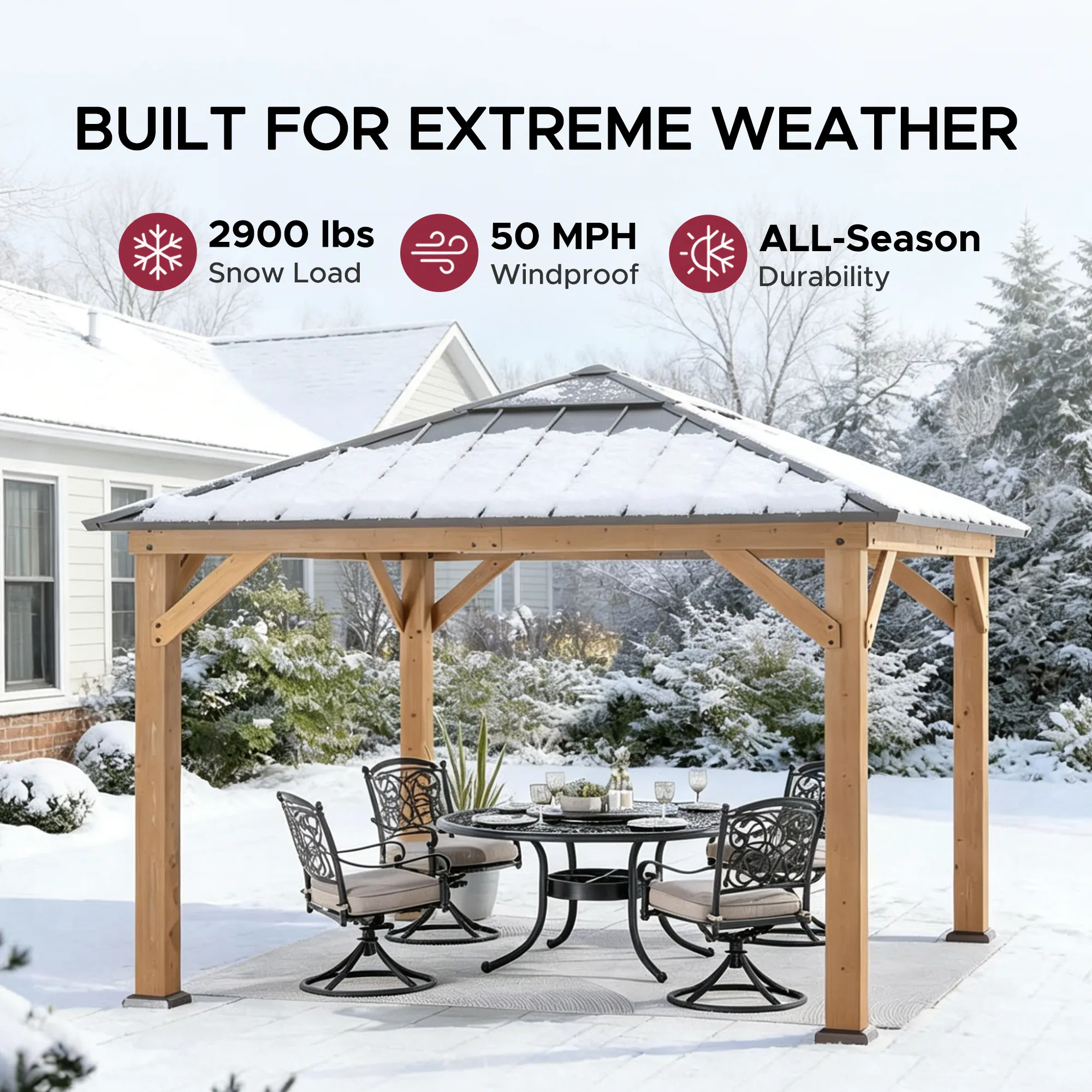 Antrim Skylight Cedar Gazebo, 11x11 - Image 9