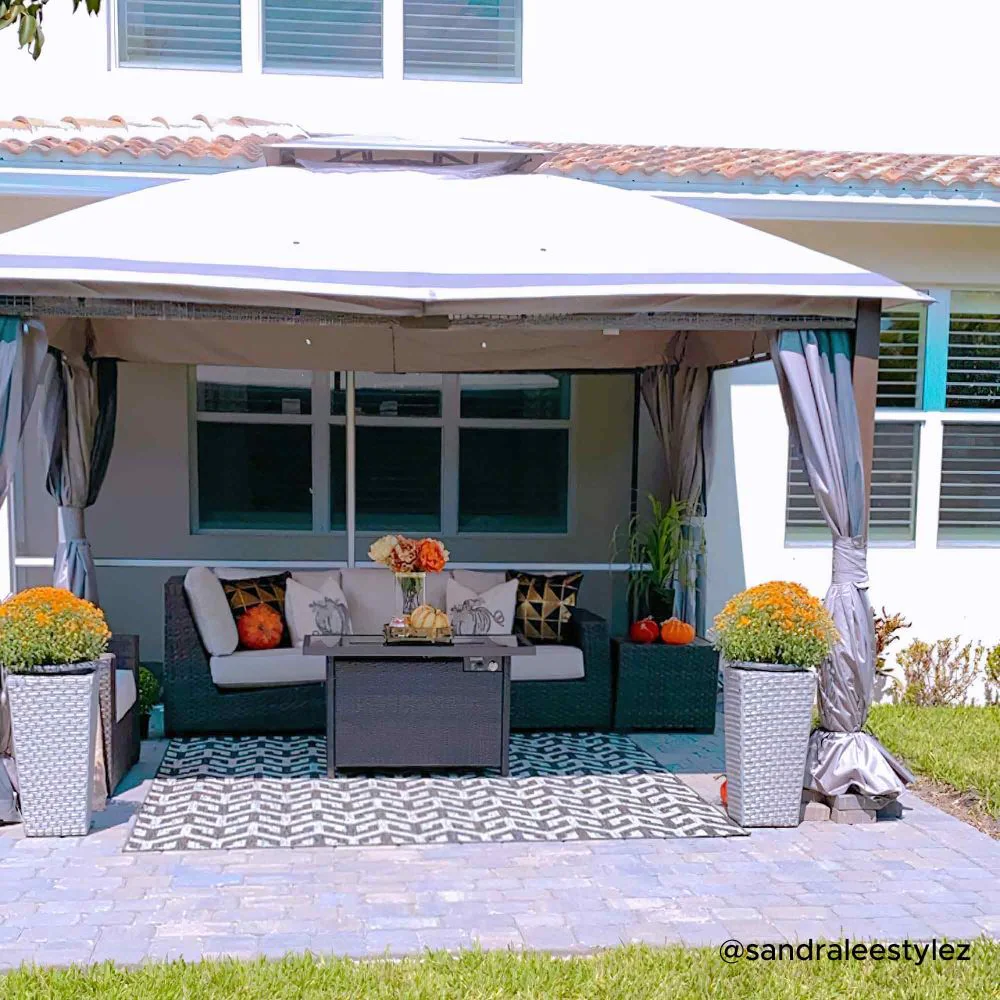 Double-Tier Premium Soft-Top Gazebo 11' x 13' - Dove Gray - Image 14