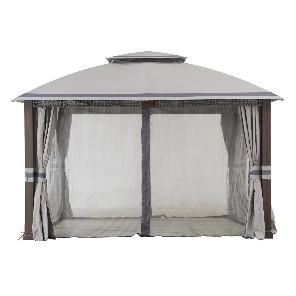 Double-Tier Premium Soft-Top Gazebo 11' x 13' - Dove Gray - Image 16