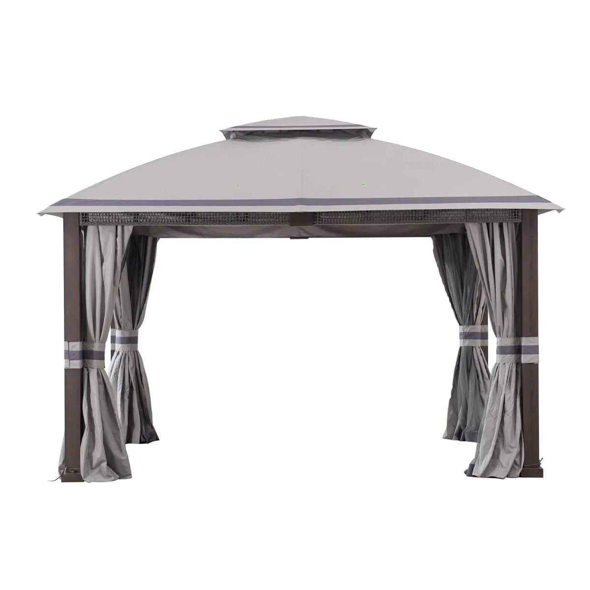 Double-Tier Premium Soft-Top Gazebo 11' x 13' - Dove Gray - Image 17
