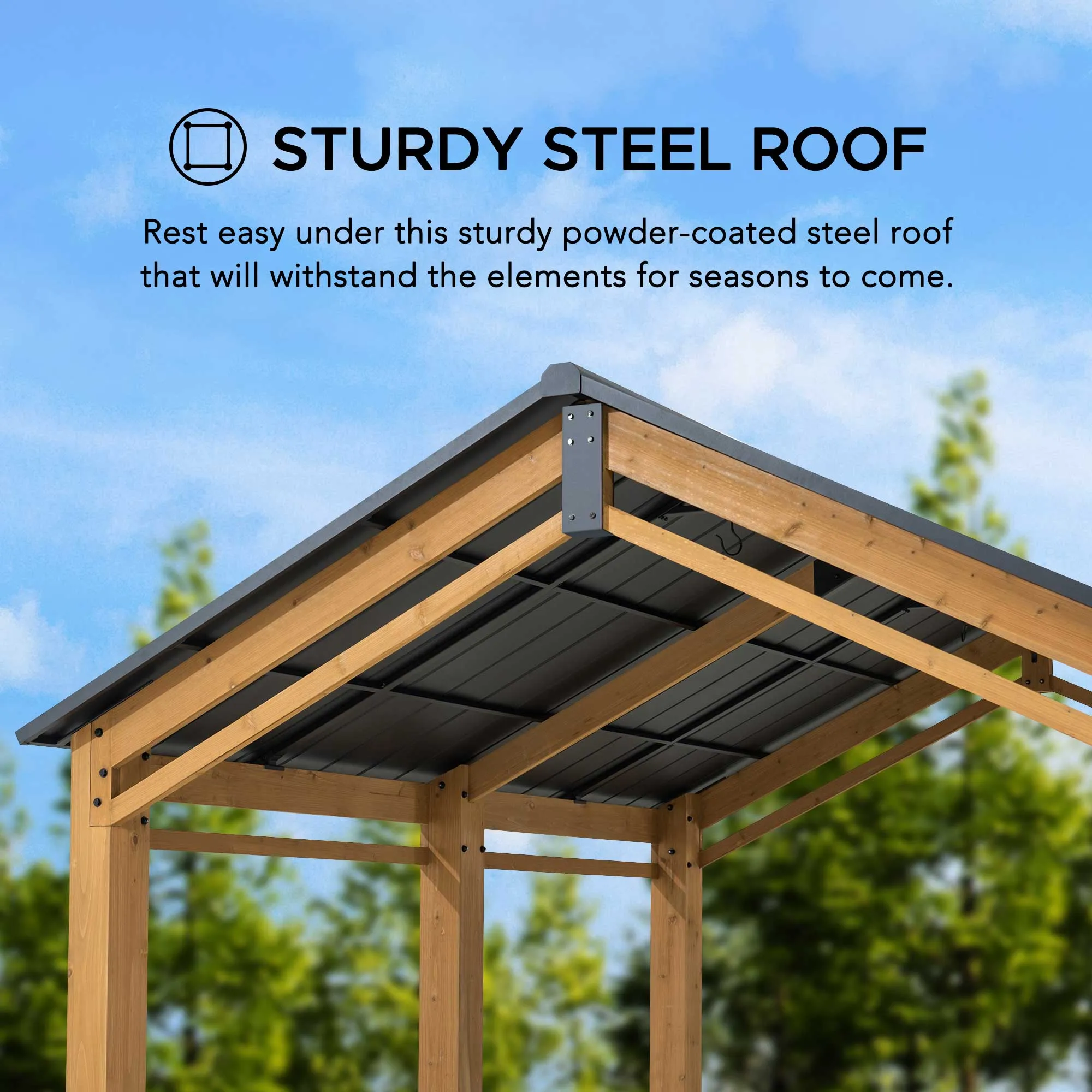 Timberland Compact Wood Carport, 11x13 - Image 10