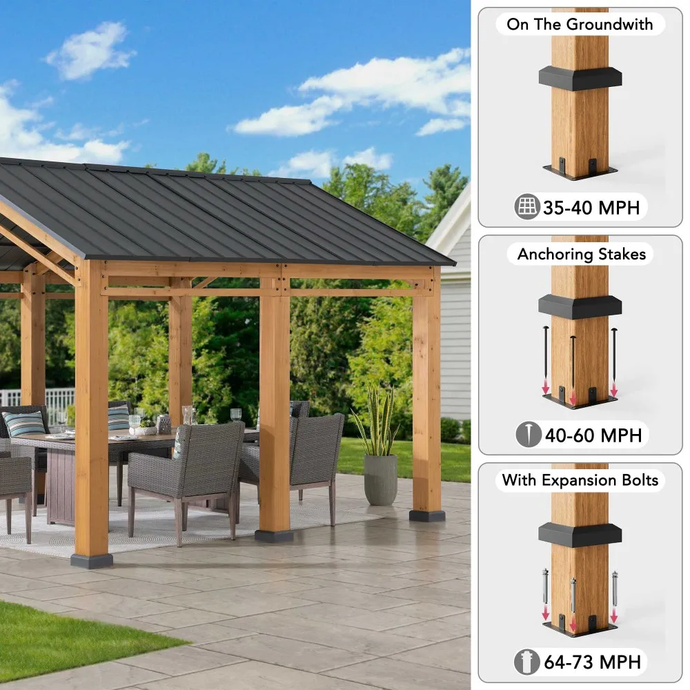 Timberland Compact Wood Carport, 11x13 - Image 5