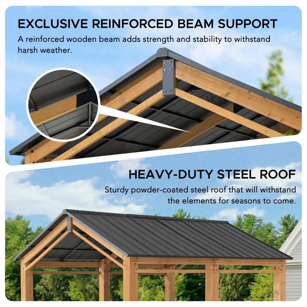 Timberland Compact Wood Carport, 11x13 - Image 7