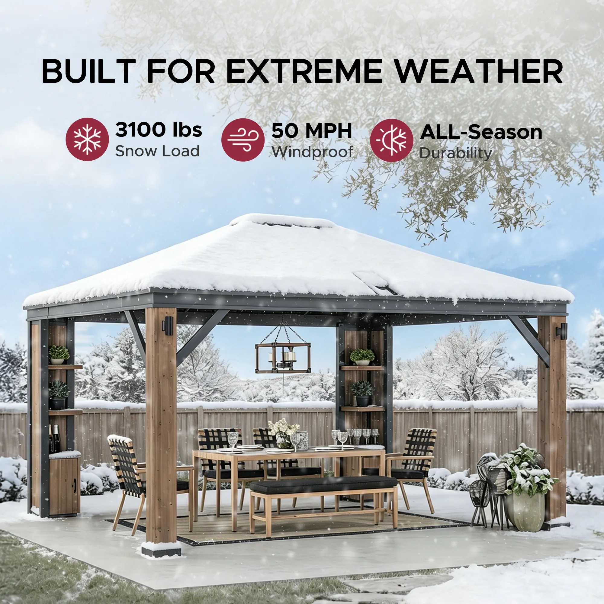 Solaria Smart Tech Hardtop Gazebo, 12x14 - Image 9