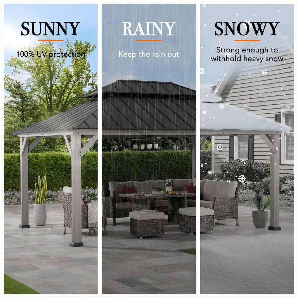 Hampton Double-Roof Cedar Gazebo, 12x16 - Image 8