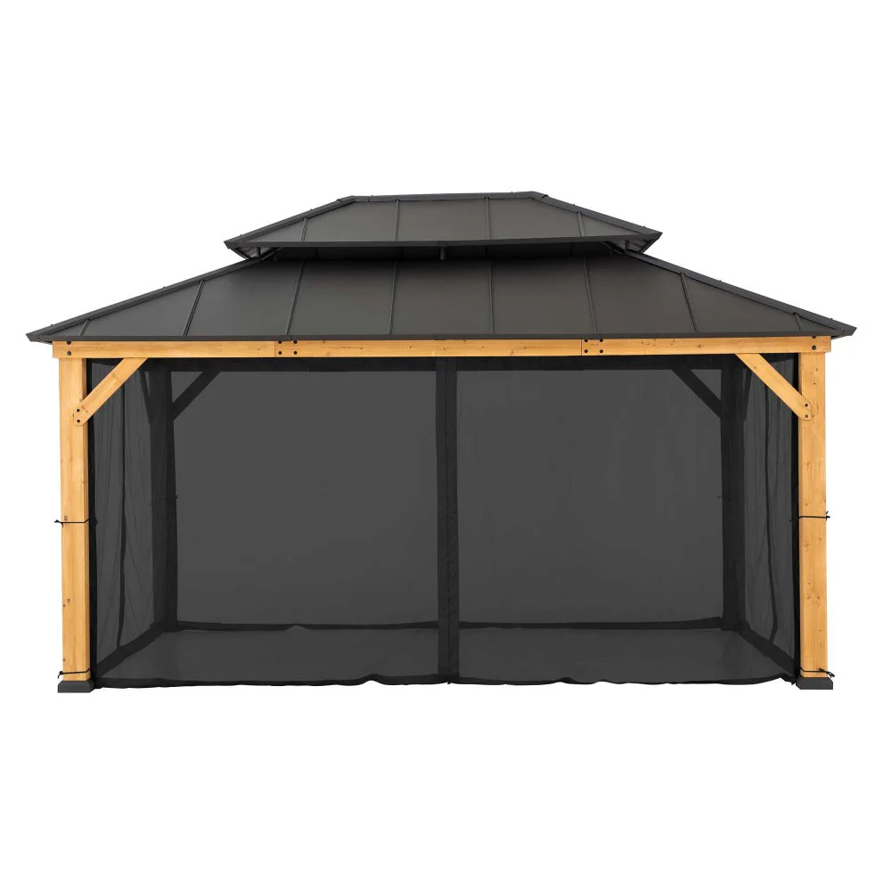 Gazebo Mosquito Netting for 12x16 Outdoor Wooden Gazebos