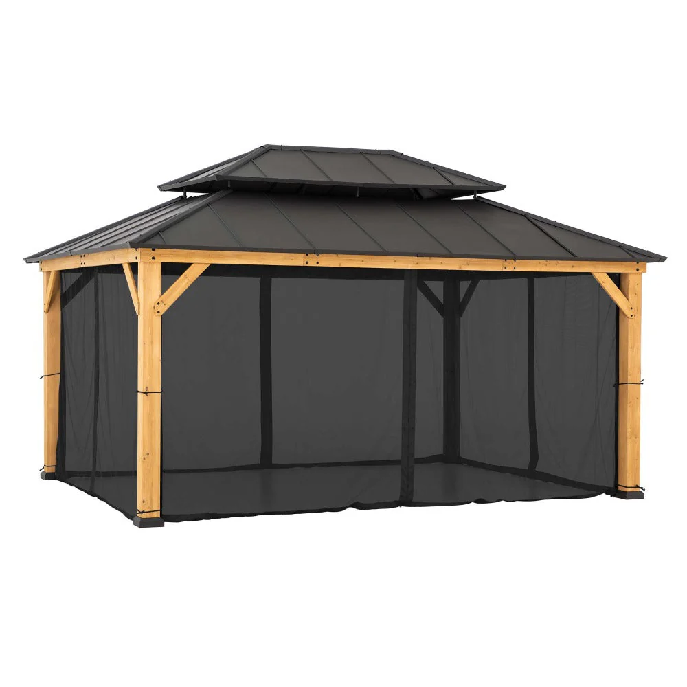 Gazebo Mosquito Netting for 12x16 Outdoor Wooden Gazebos - Image 2