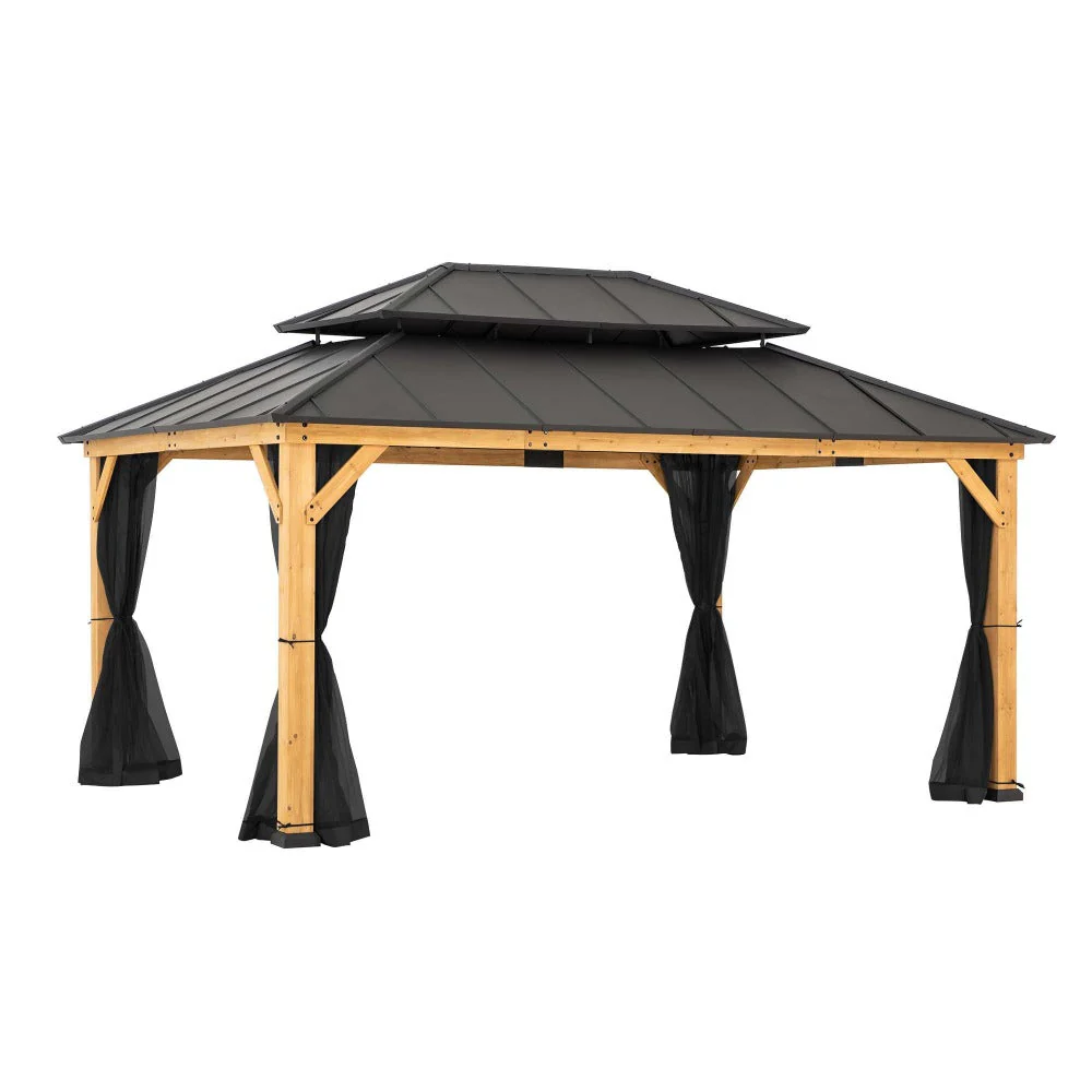 Gazebo Mosquito Netting for 12x16 Outdoor Wooden Gazebos - Image 3