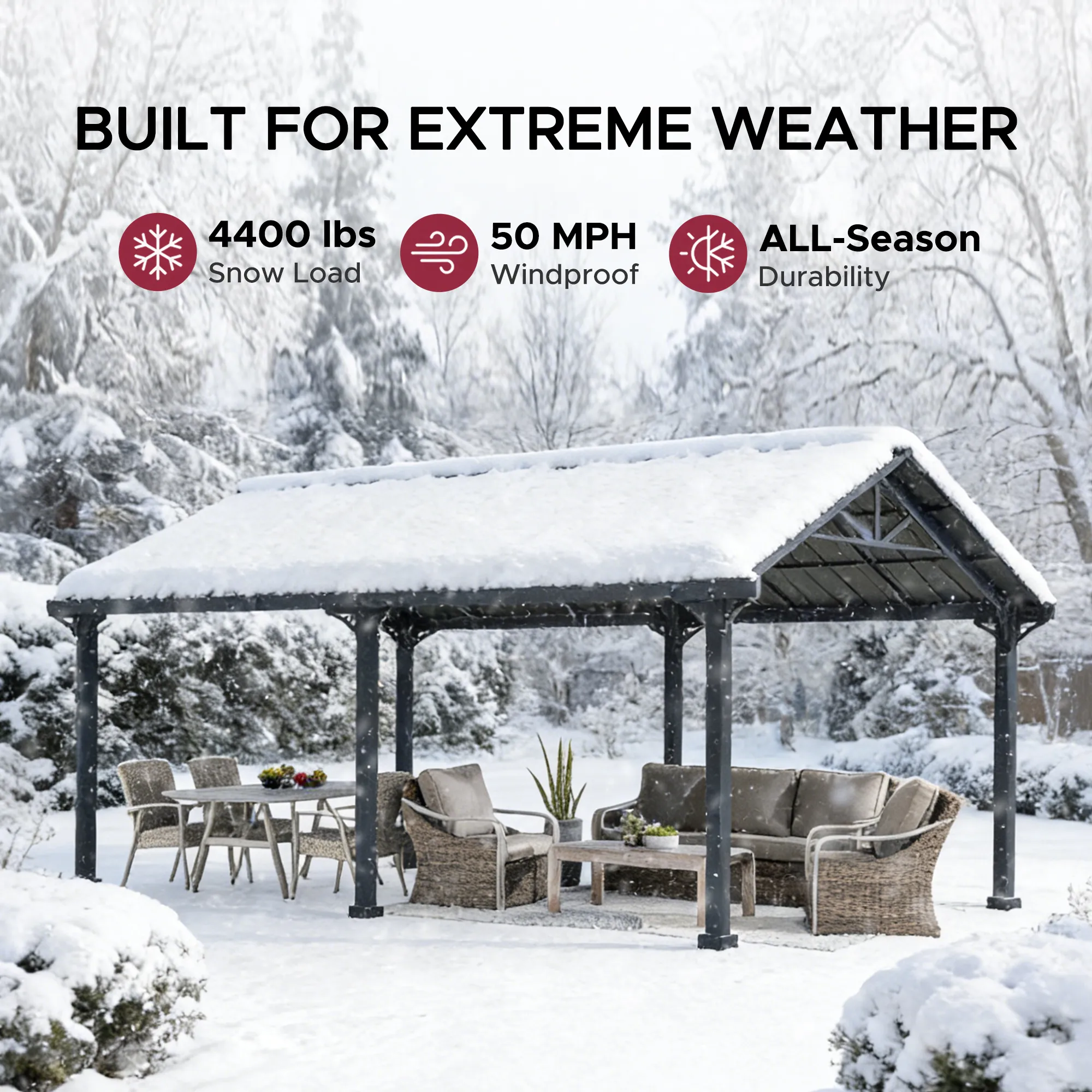 Armored Gable-Roof Steel Carport, 12x20 - Image 9