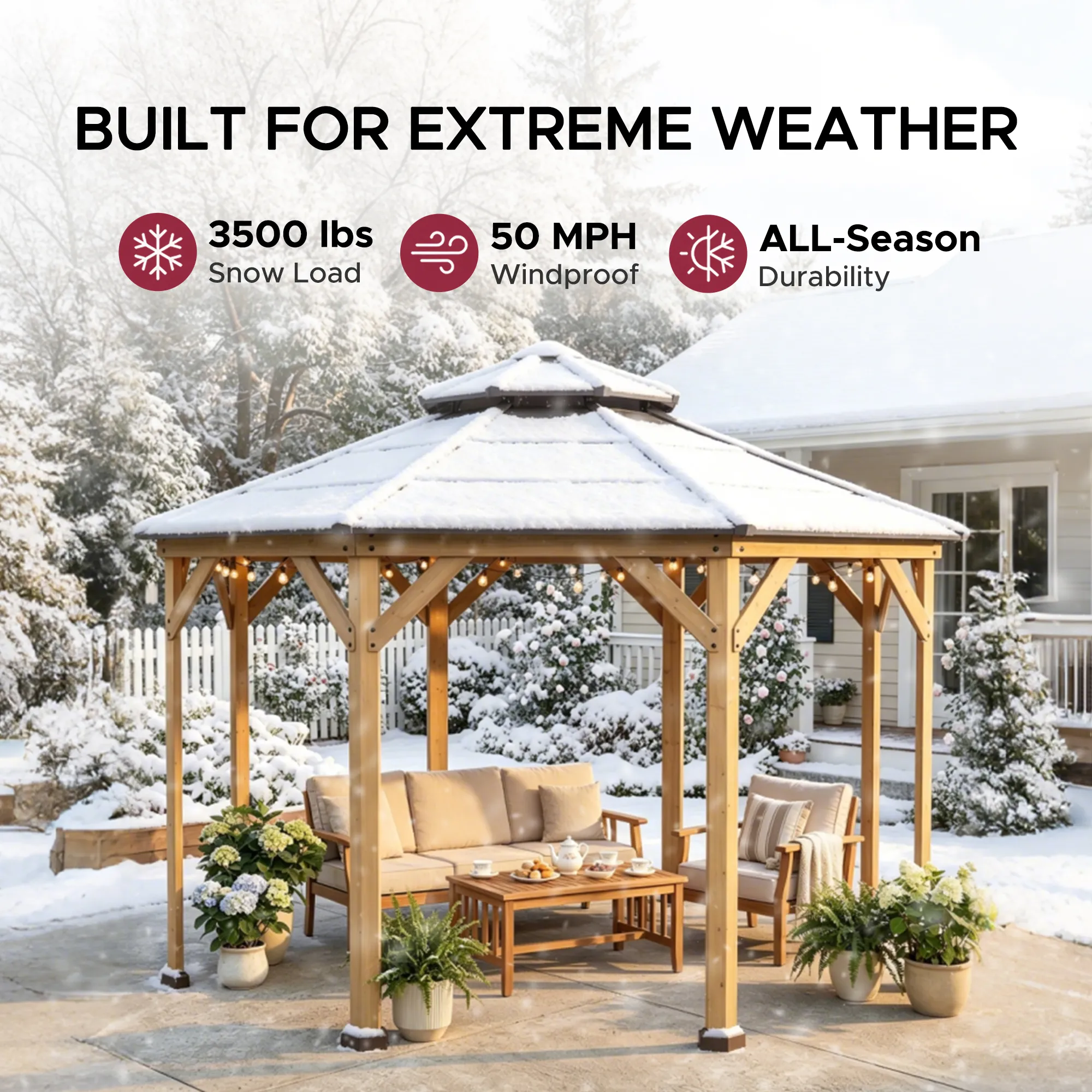 Valerie Octagon Cedar Gazebo, 13x13 - Image 8