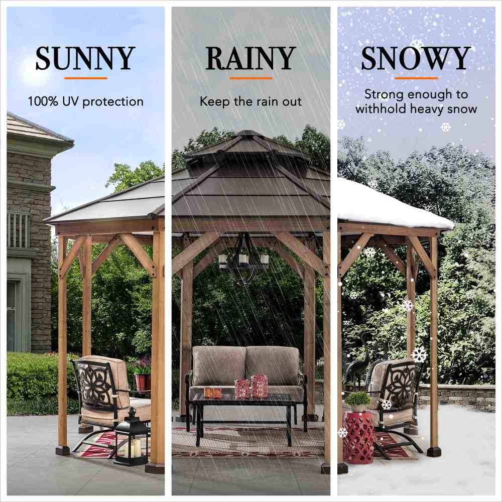 Valerie Octagon Cedar Gazebo, 13x13 - Image 9
