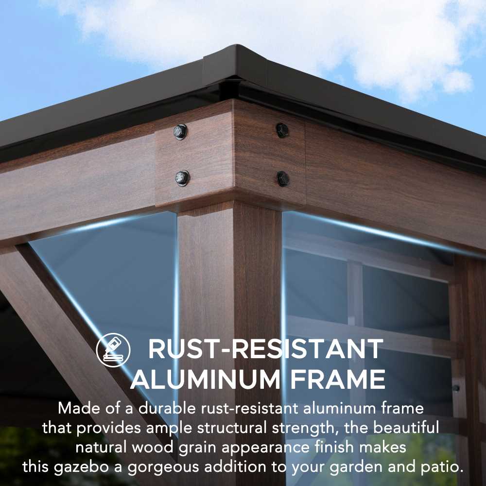 Meridian Planter Gazebo 13' x 15' - Shadow Black - Image 5