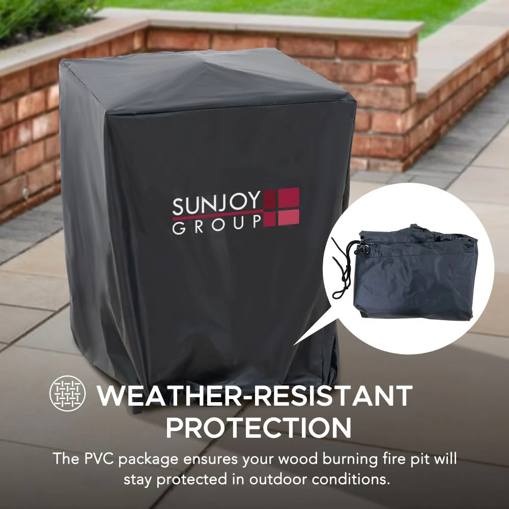 Compact Round Steel Wood Burning Fire Pit 18" - Image 6
