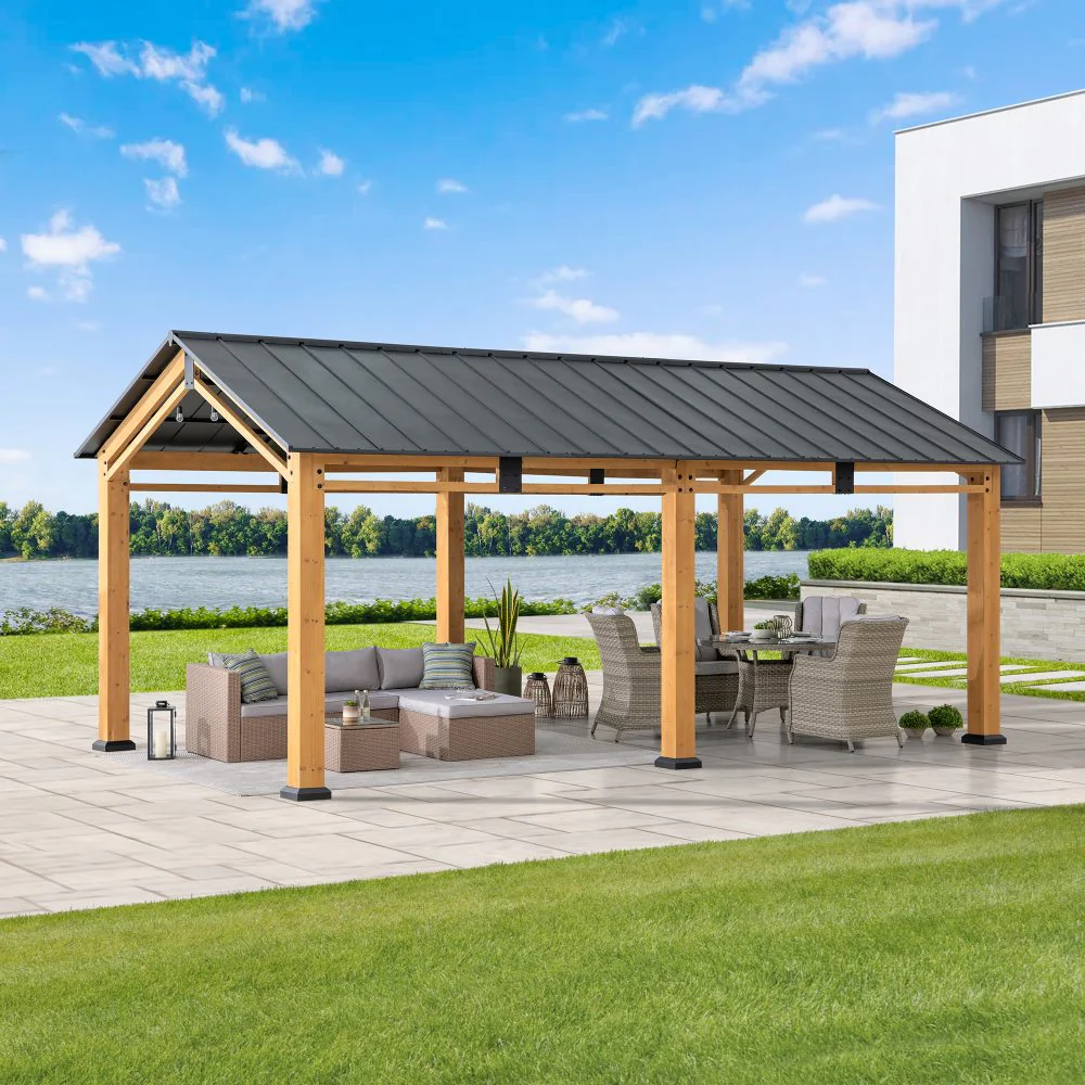 Timberland Premium Wood Carport, 11x20