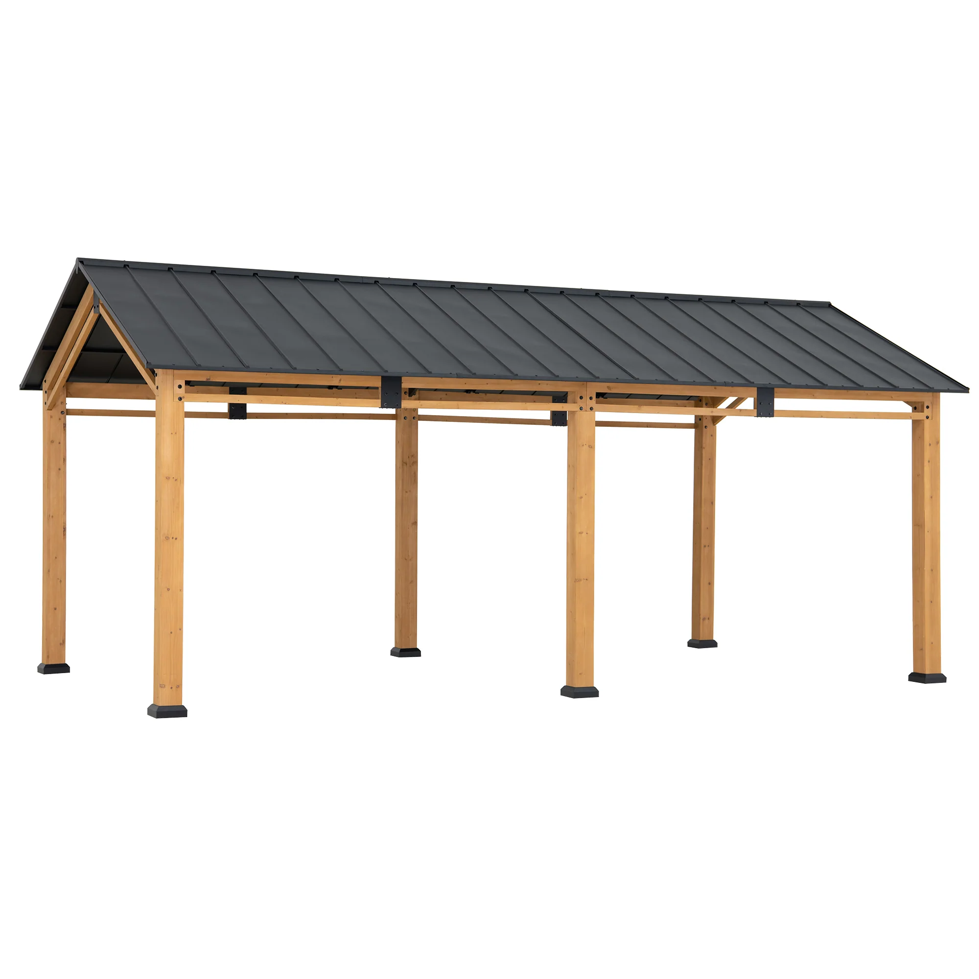 Timberland Premium Wood Carport, 11x20 - Image 7