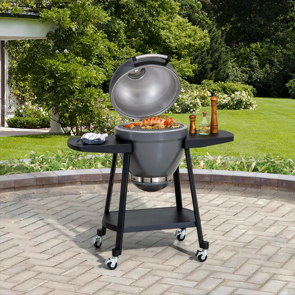 Pinnacle Egg-Shaped Charcoal Grill & Smoker 20" - Stone Gray