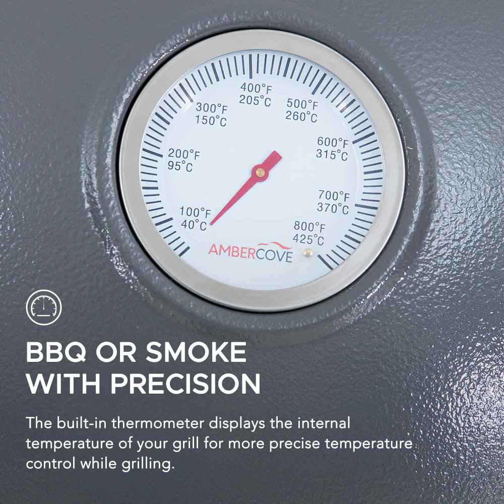 Pinnacle Egg-Shaped Charcoal Grill & Smoker 20" - Stone Gray - Image 5
