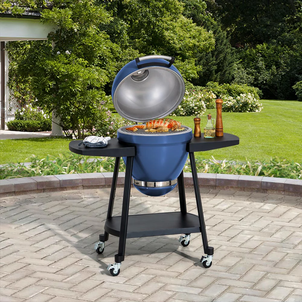 Pinnacle Egg-Shaped Charcoal Grill & Smoker 20" - Deep Navy