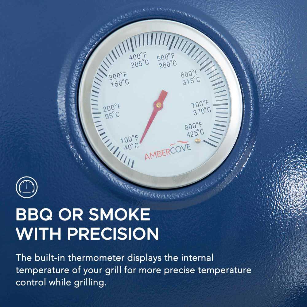 Pinnacle Egg-Shaped Charcoal Grill & Smoker 20" - Deep Navy - Image 5