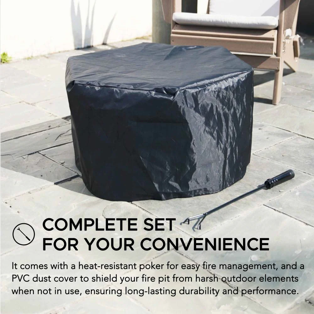 Vulcan Hexagon Smokeless Fire Pit 28" - Delta Pattern - Image 10