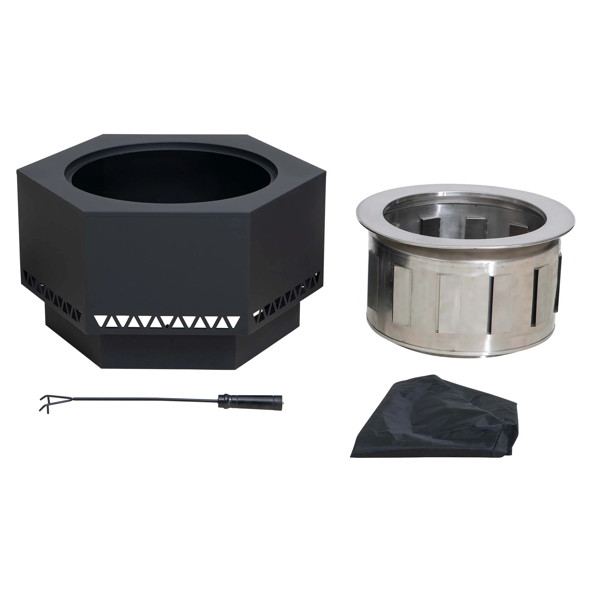 Vulcan Hexagon Smokeless Fire Pit 28" - Delta Pattern - Image 11