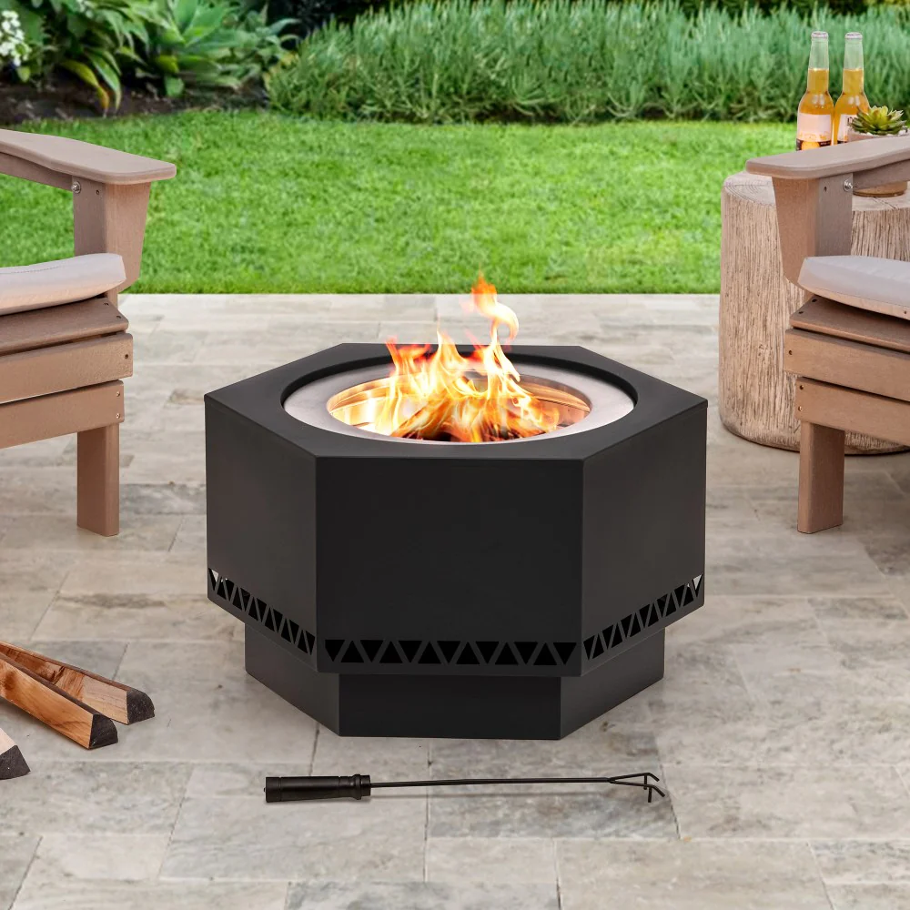 Vulcan Hexagon Smokeless Fire Pit 28" - Delta Pattern - Image 12