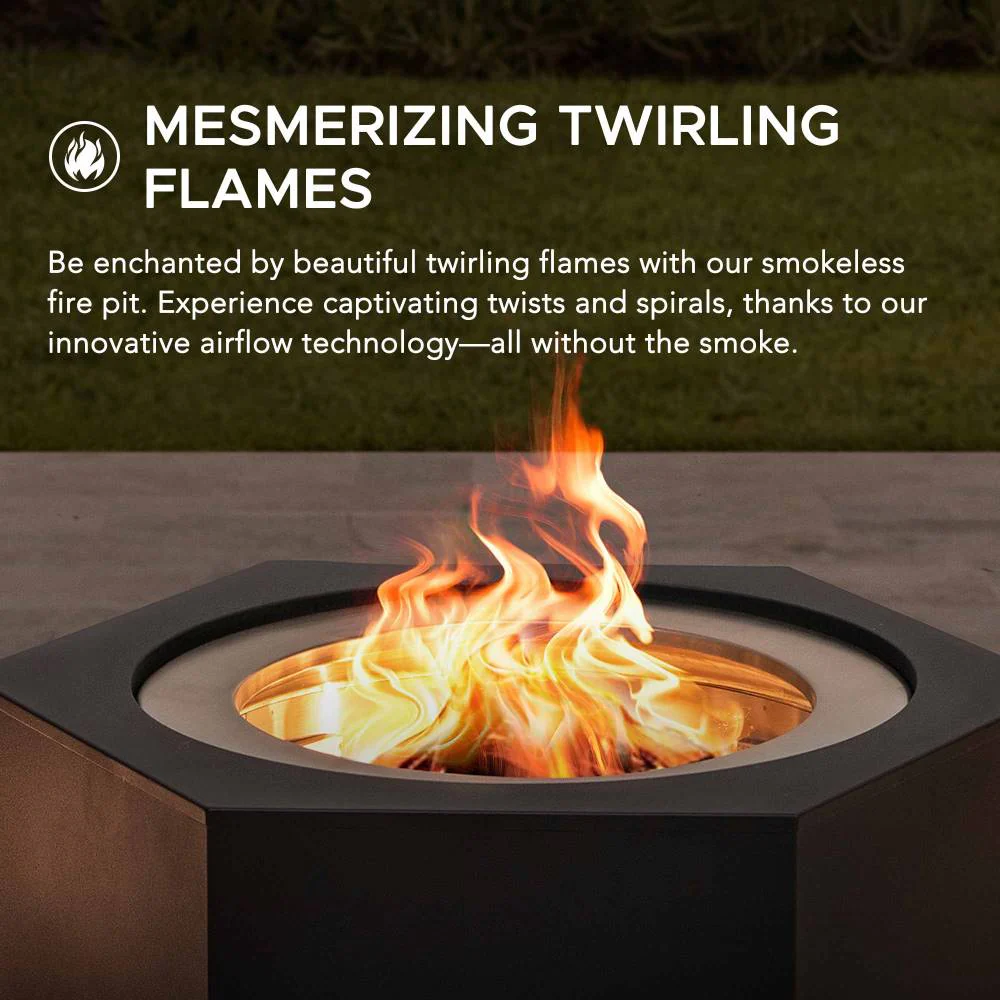 Vulcan Hexagon Smokeless Fire Pit 28" - Delta Pattern - Image 6