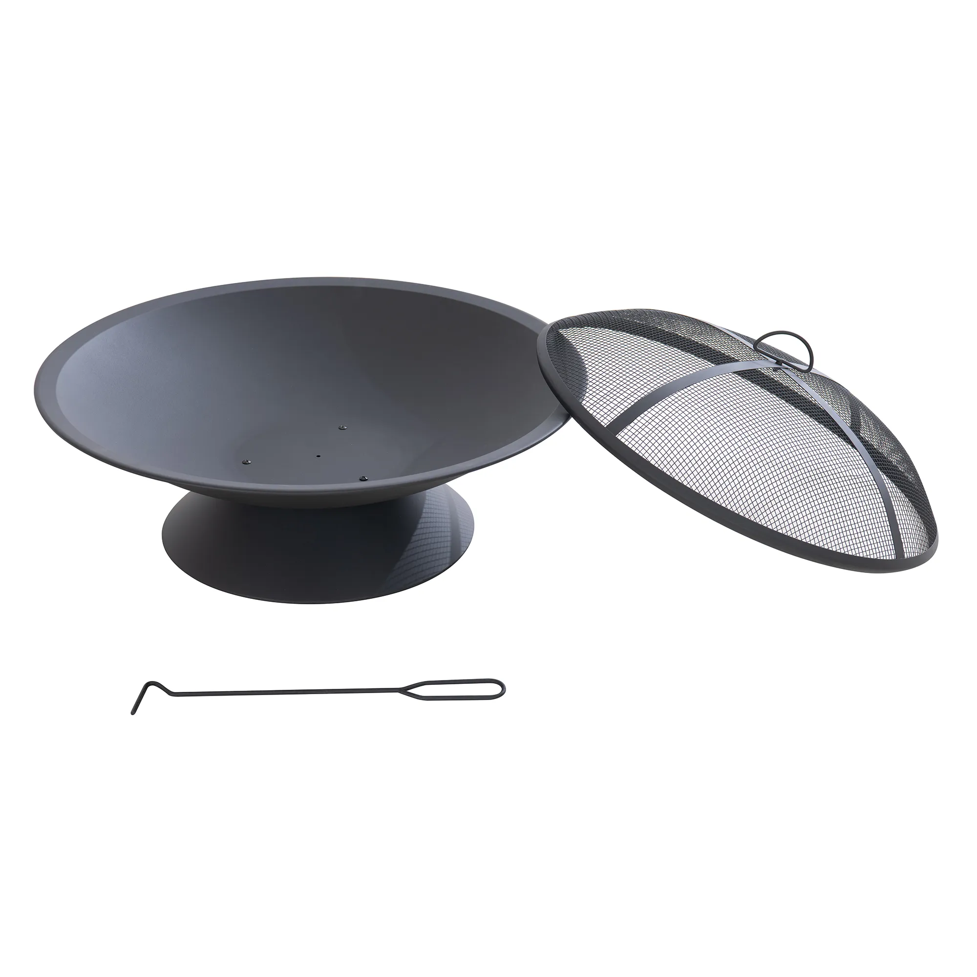 29'' Round Wood Burning Fire Pit Bowl with Drainage Hole - Image 2