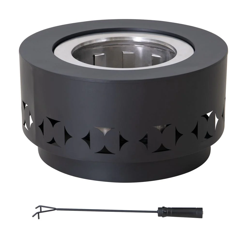 Vulcan Round Stainless Steel Smokeless Fire Pit 28" - Image 10