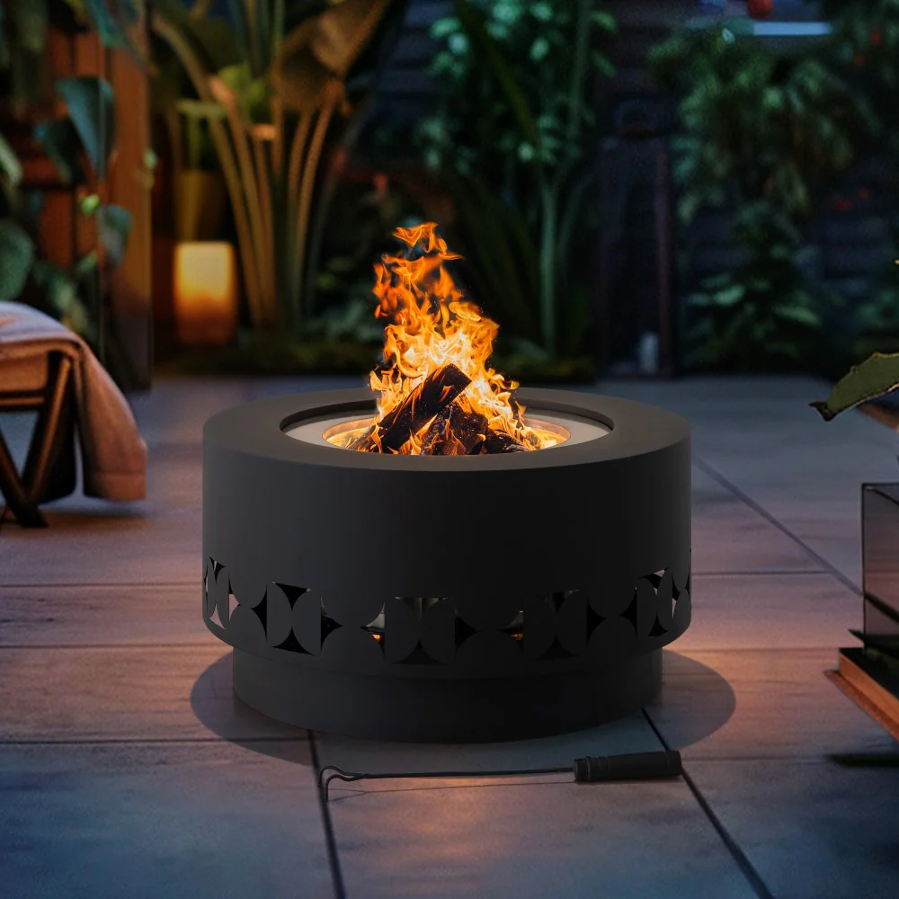 Vulcan Round Stainless Steel Smokeless Fire Pit 28" - Image 2