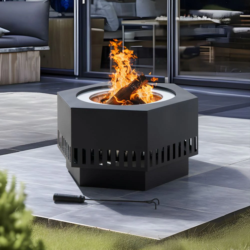 Vulcan Hexagon Smokeless Fire Pit 28" - Rectangular Pattern