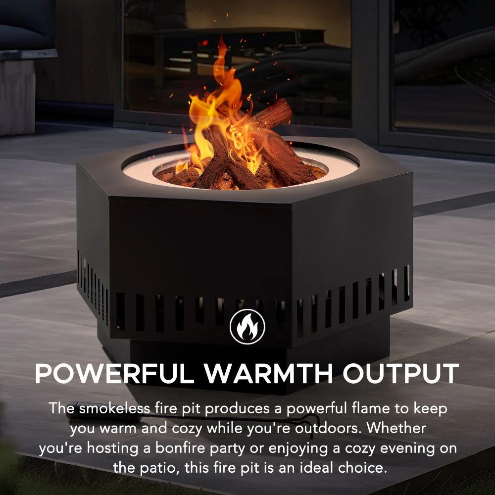 Vulcan Hexagon Smokeless Fire Pit 28" - Rectangular Pattern - Image 7