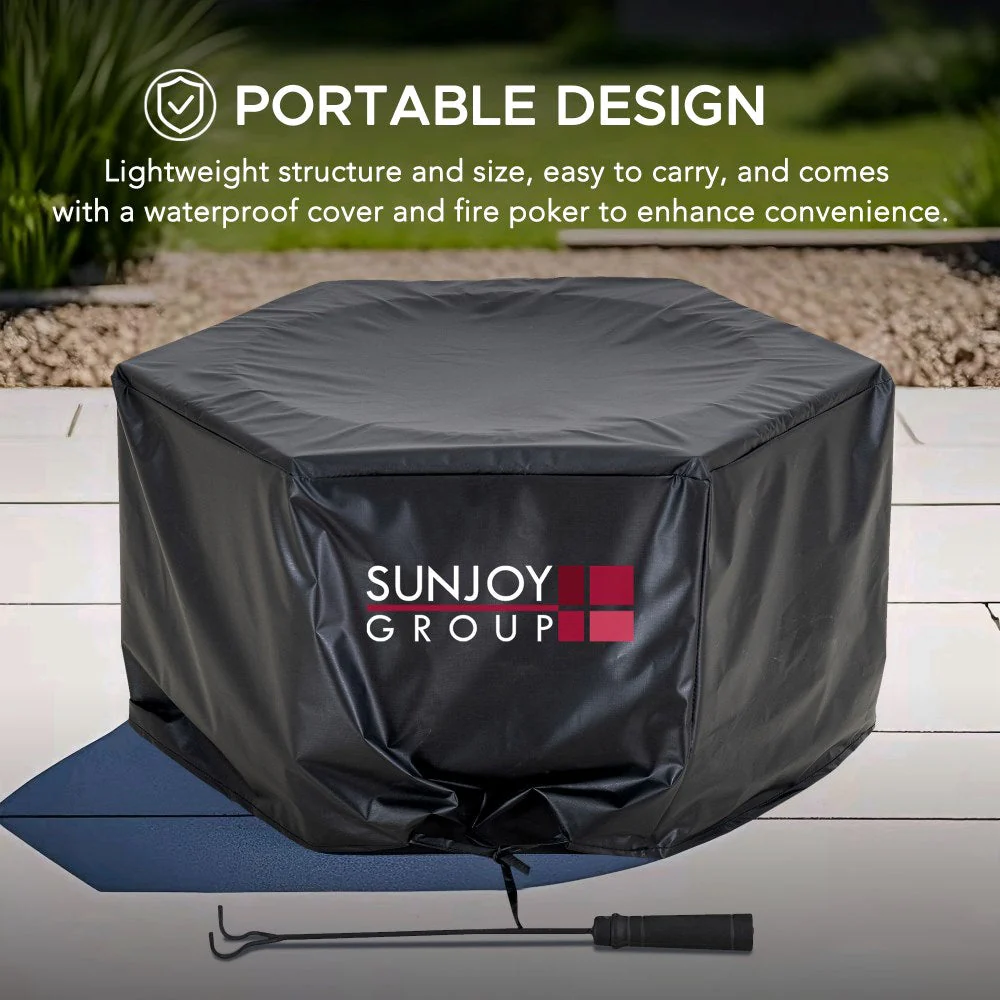 Vulcan Hexagon Smokeless Fire Pit 28" - Rectangular Pattern - Image 9