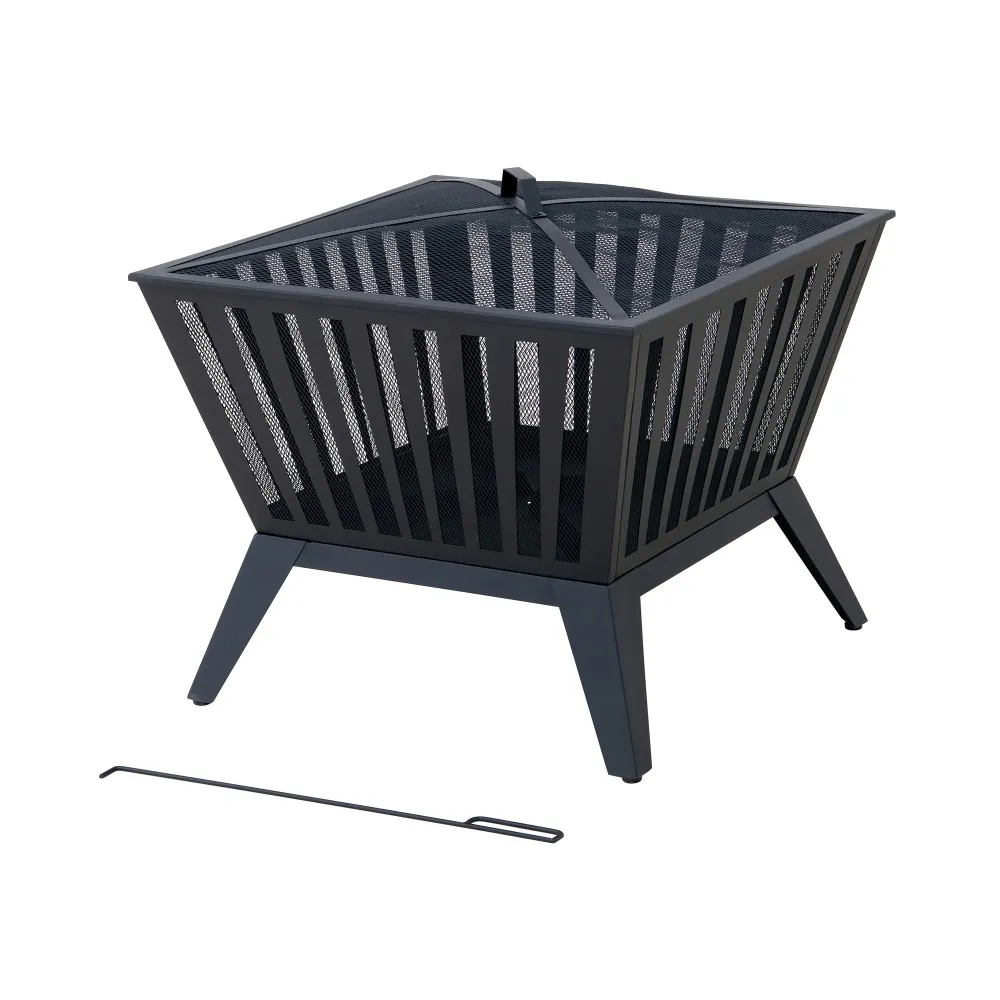 Forge Round Steel Wood Burning Fire Pit 28" - Image 9