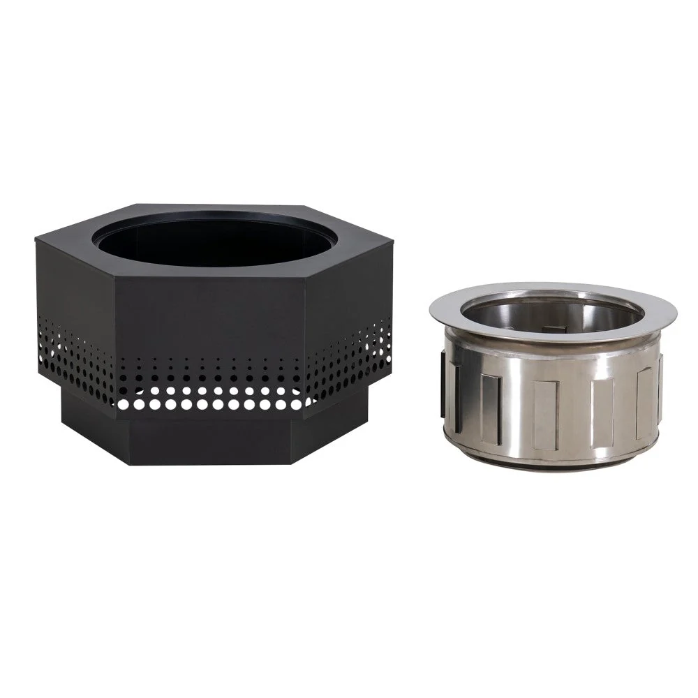 Vulcan Hexagon Smokeless Fire Pit 28" - Pixel Pattern - Image 10